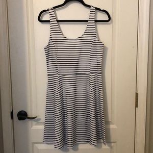 black and white stripped sun dress